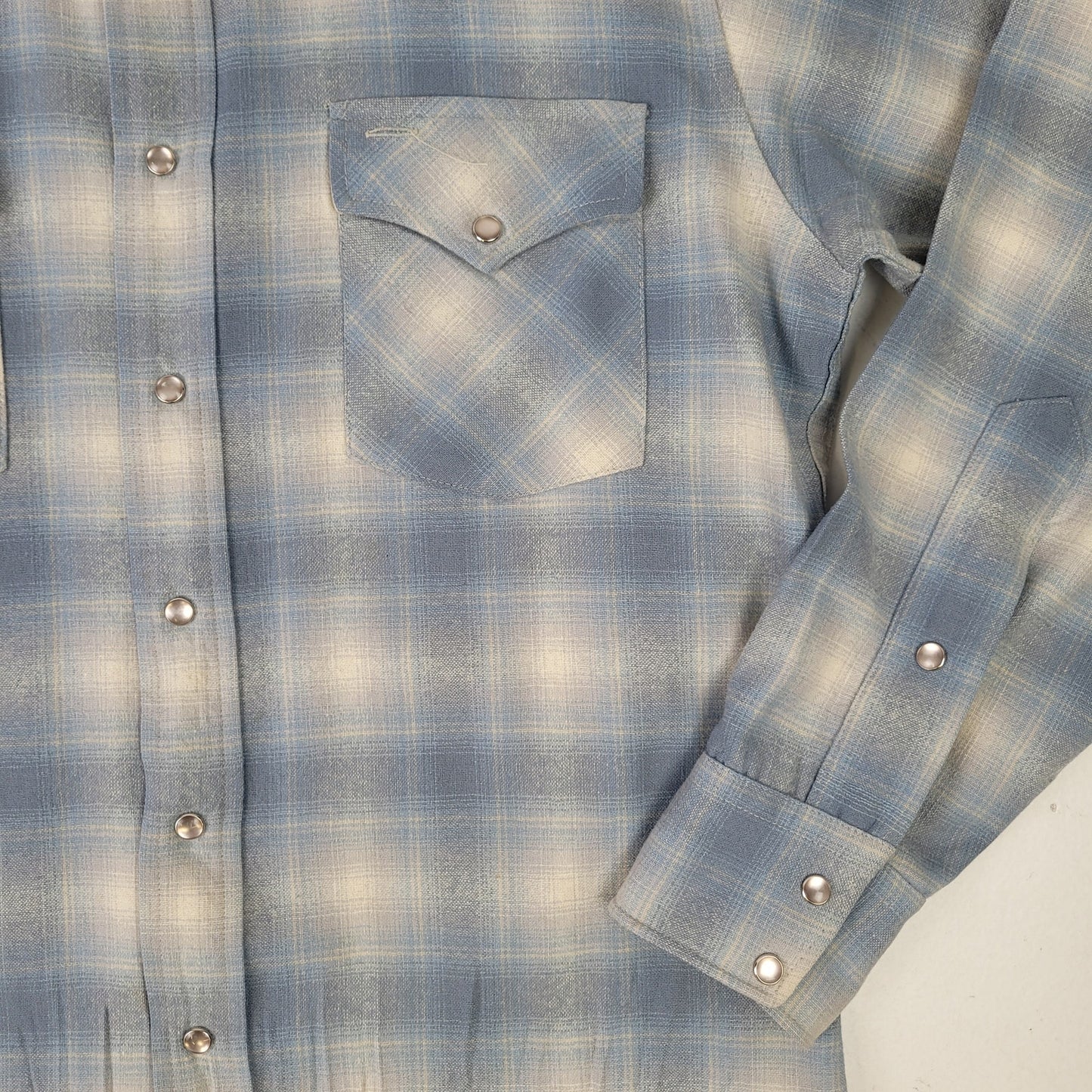 VTG Pendleton High Grade Western Wear Wool Plaid Pearl Snap Shirt Men's Sz L