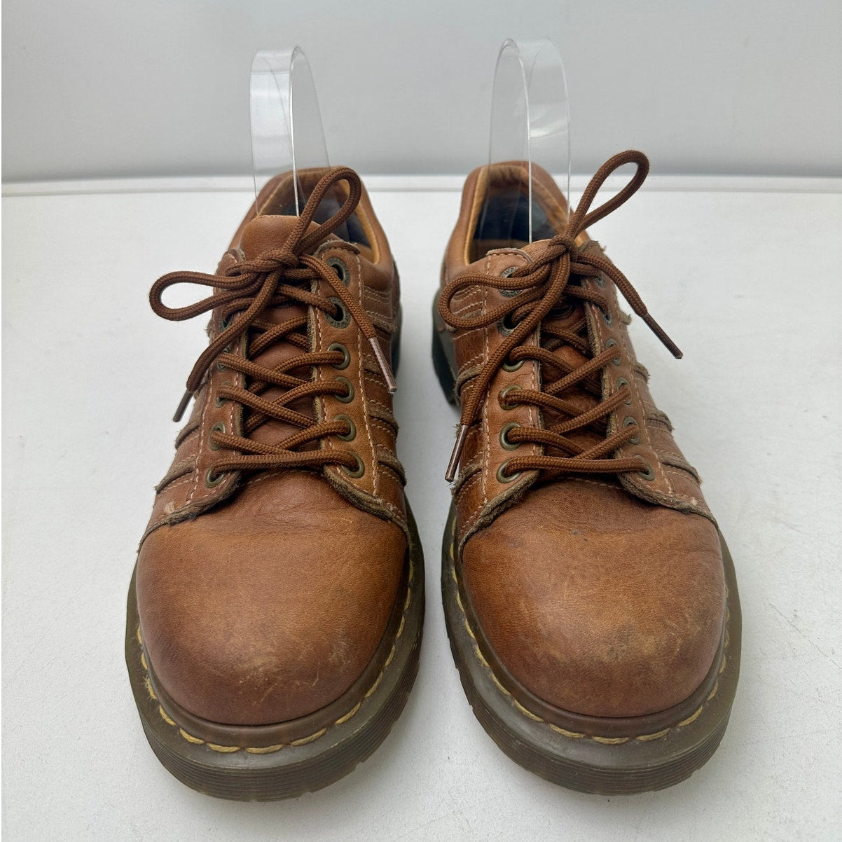 Vintage Dr. Martens Keith Brown Leather Chunky Oxford Shoes Women's Sz 7