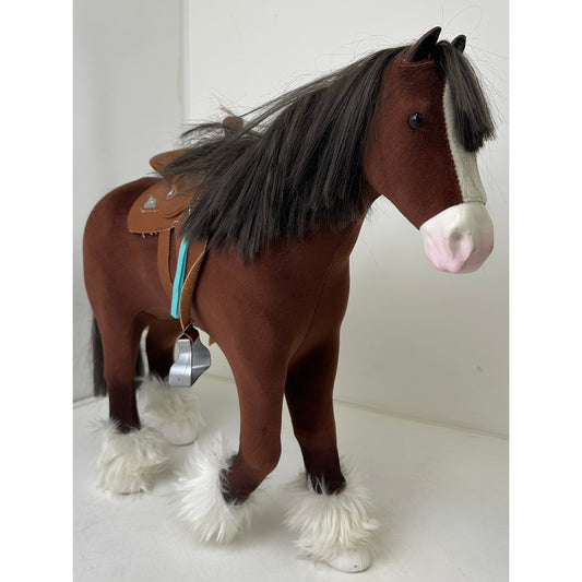 Retired American Girl Truly Me Prancing Clydesdale Draft Horse with Saddle
