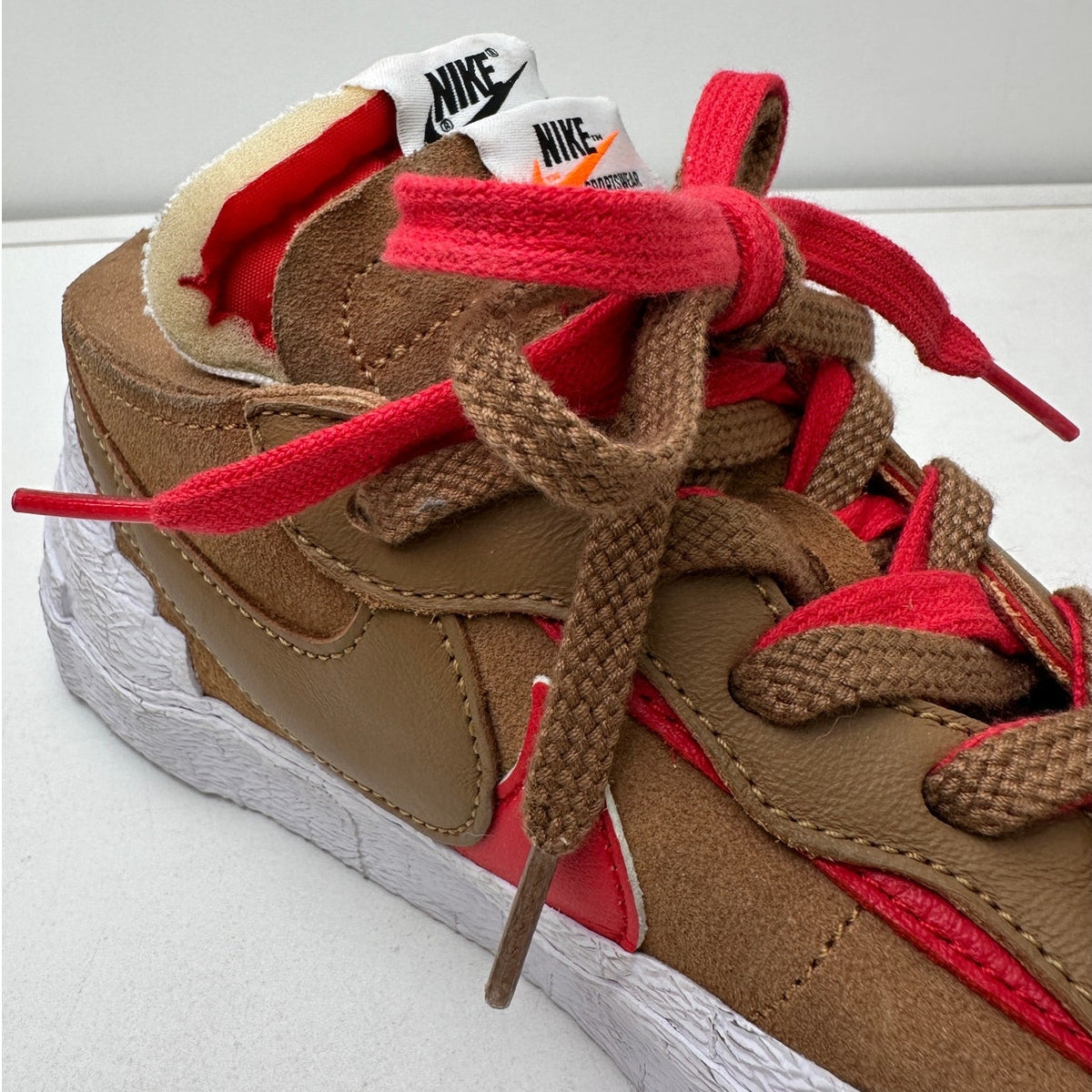 Nike Blazer Low x Sacai British Tan Sneakers Men's Sz 7.5