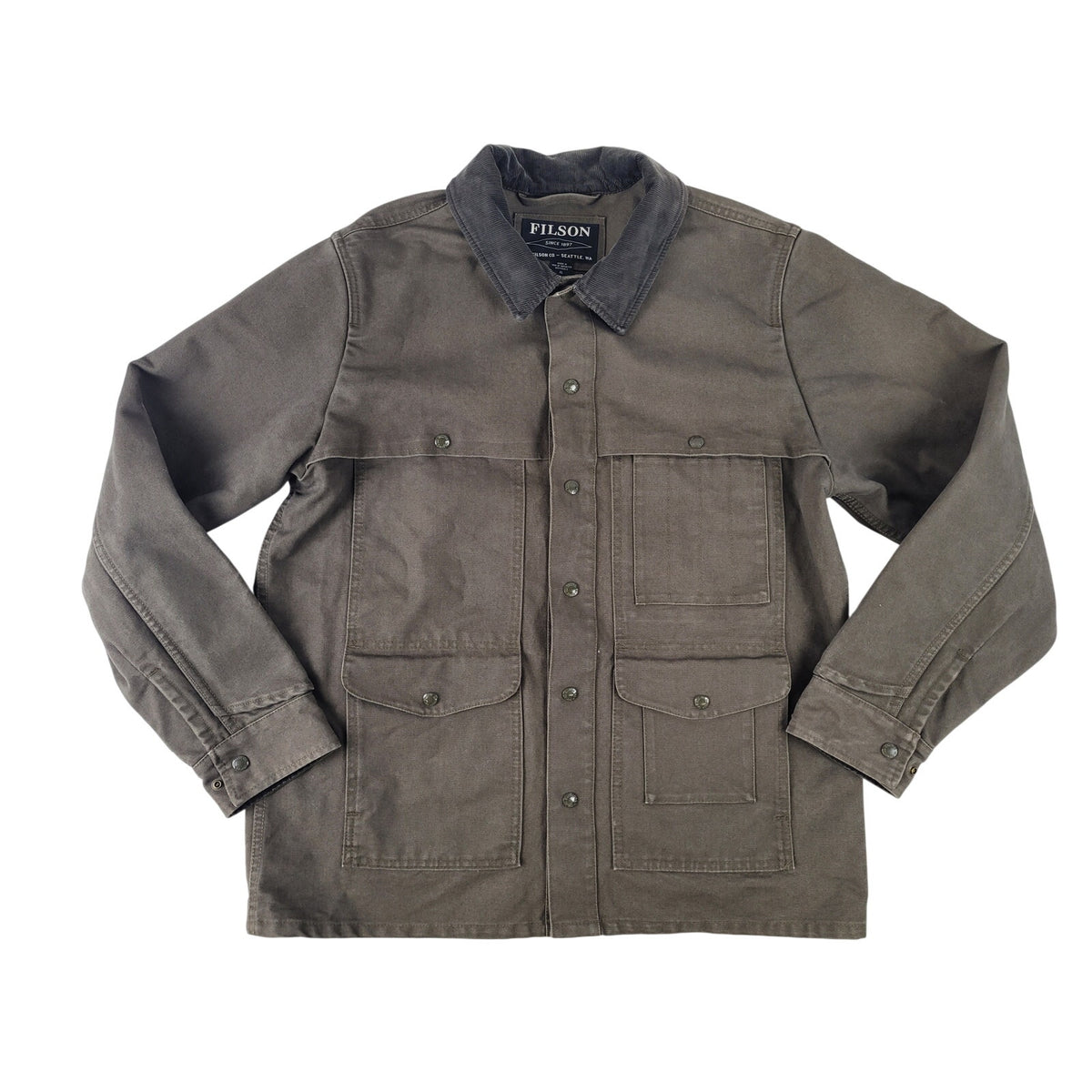 Filson Stonewashed Canvas Cruiser Green Jacket | Made in USA | Men's Sz XL