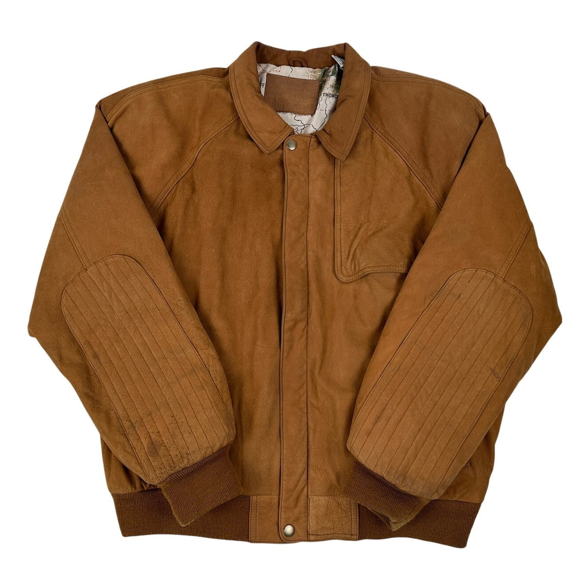 Vintage 90s Marlboro Adventure Team Leather Bomber Jacket Men's Sz M