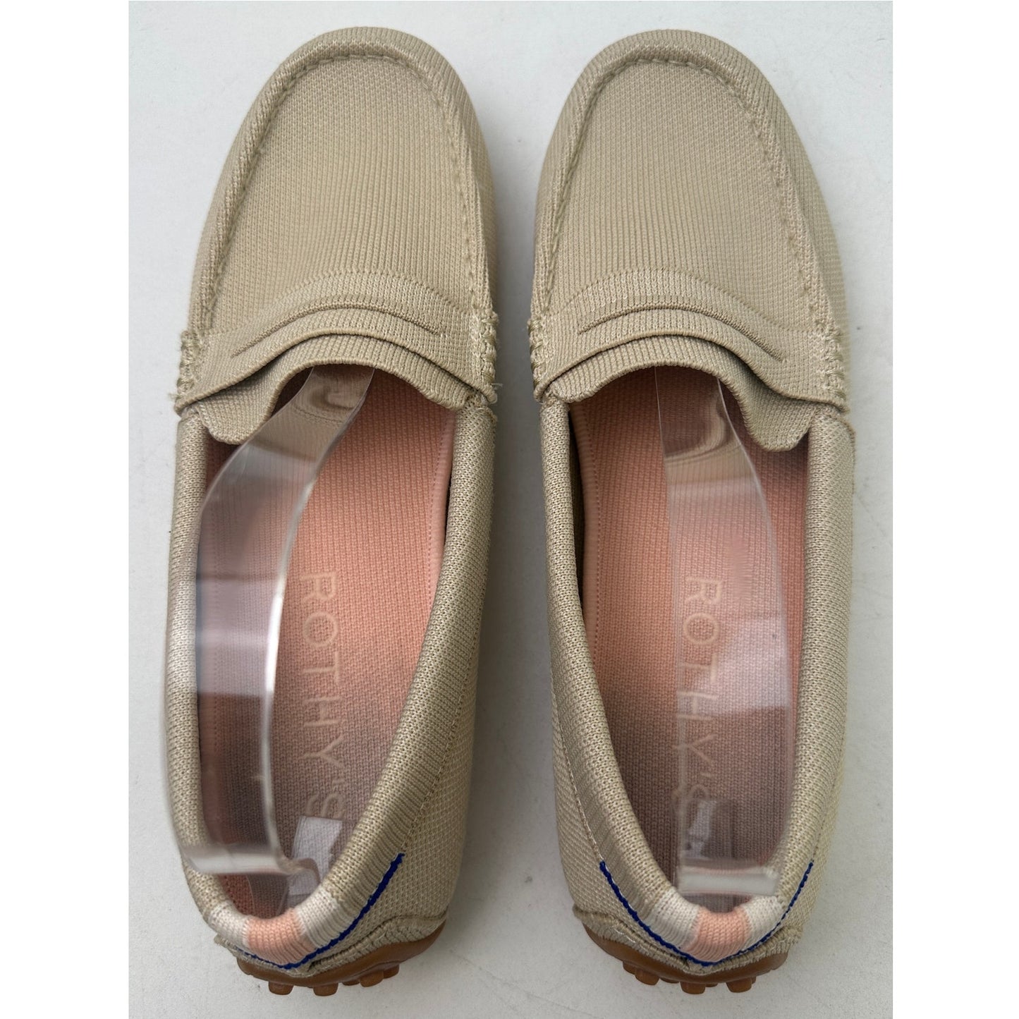 Rothy's The Driver Beige Knit Slip-On Loafers Women's Sz 10.5