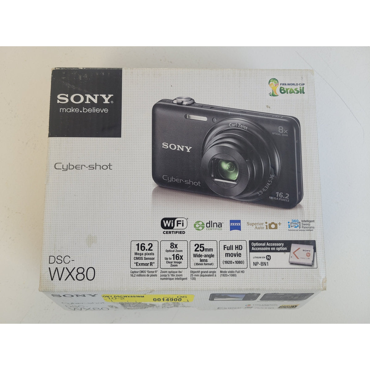Sony Cyber-Shot DSC-WX80 Digital Camera Kit w Power Adapter & Original Box