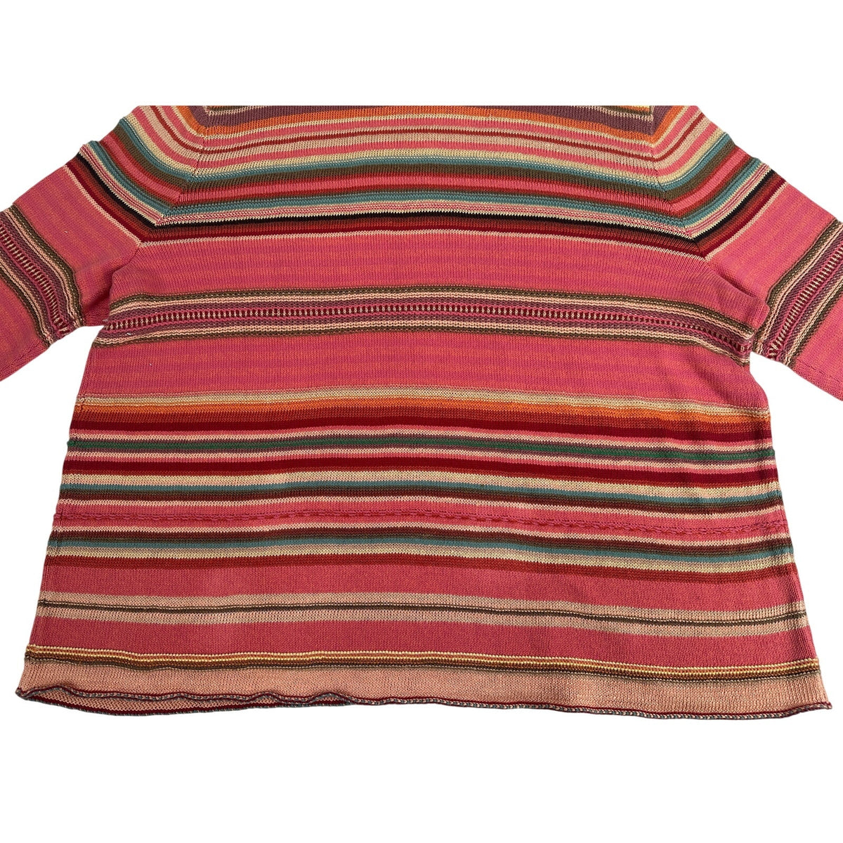 Ralph Lauren Multi-Color Striped Knit Crewneck Sweater Women's Sz 2X NWT