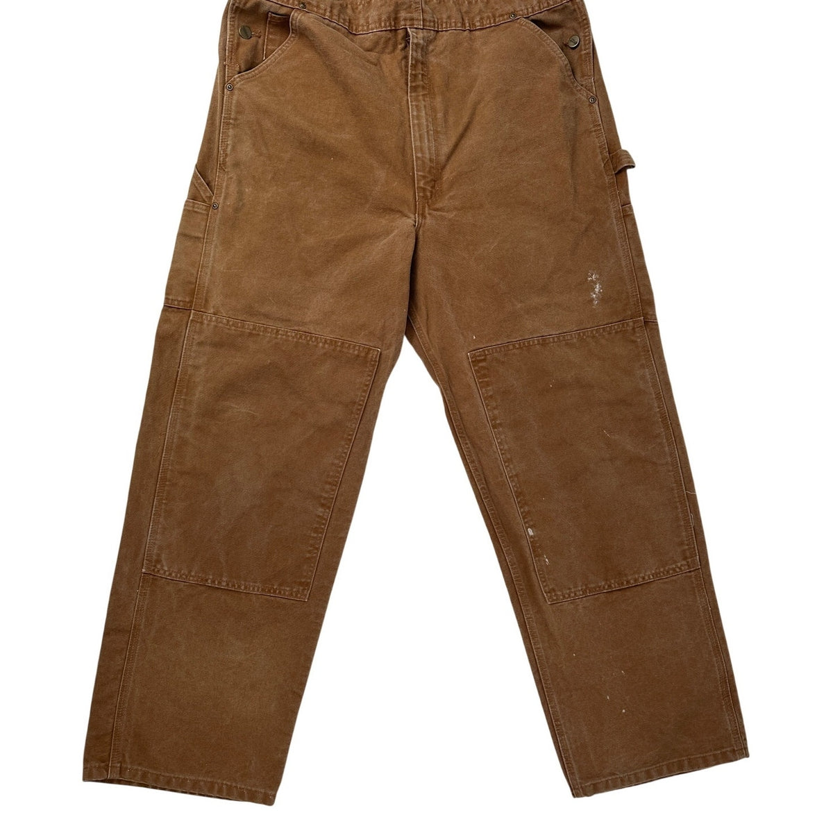 Vintage Carhartt R06 BRN Double Knee Bib Overalls Men's Sz 38 x 32