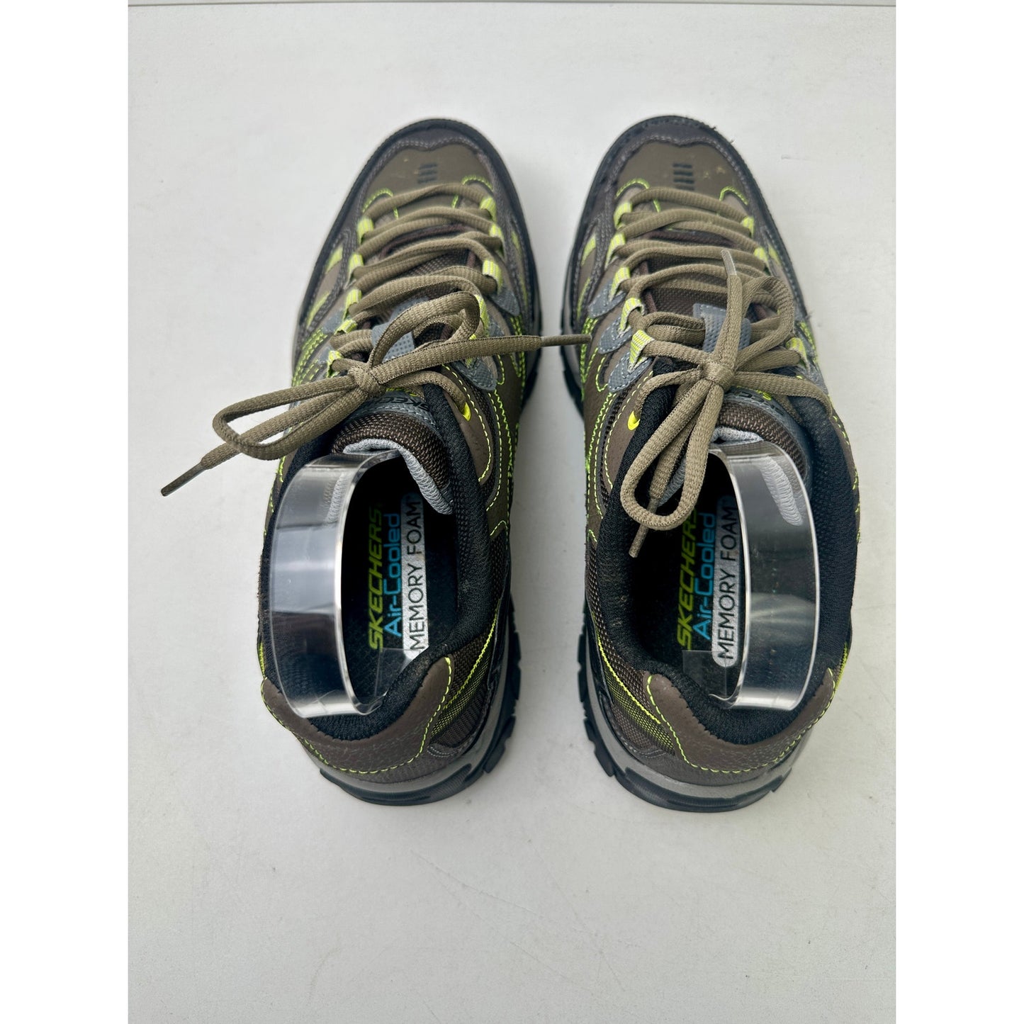 Skechers Sport Sparta 2.0 Domitia Olive/Black/Lime Trail Hiking Sneaker Men's Sz 10