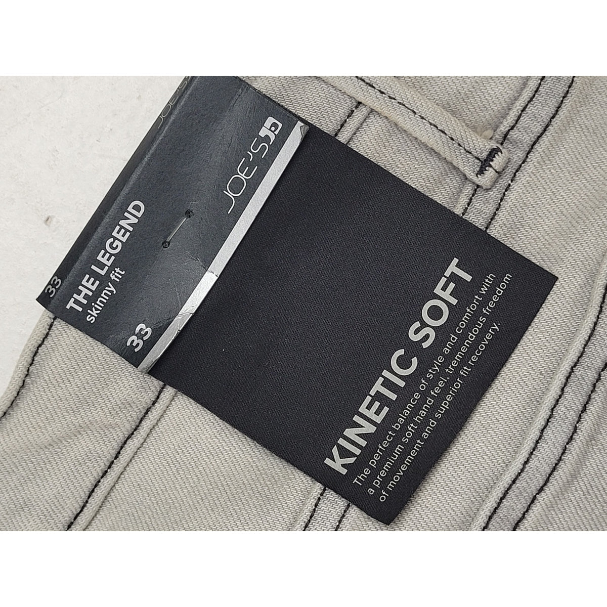 Joe's Jeans The Legend Skinny Fit Light Grey Denim Kinetic Soft Fabric Sz 33 NWT