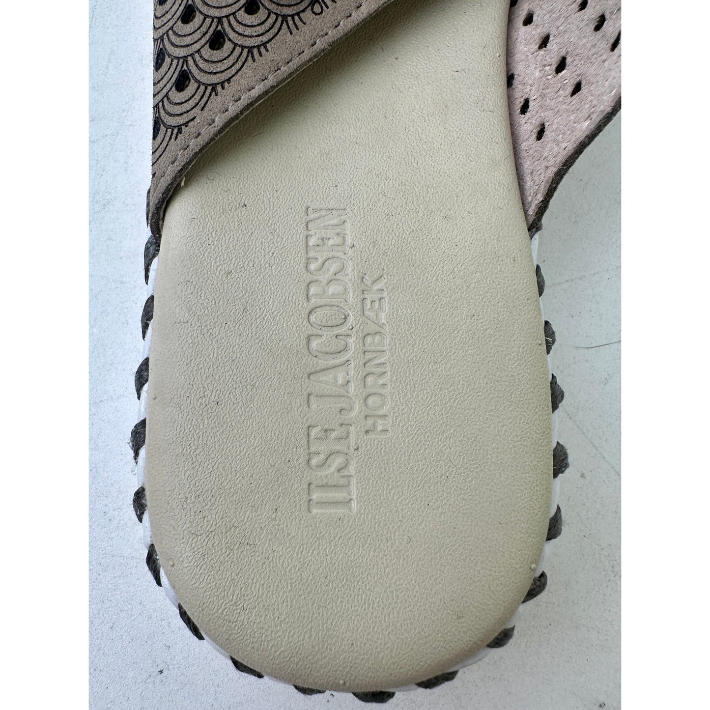 Ilse Jacobsen Tulip 1176 Falcon / Tan Double Buckle Slide Sandals Women's Sz 39 EUC