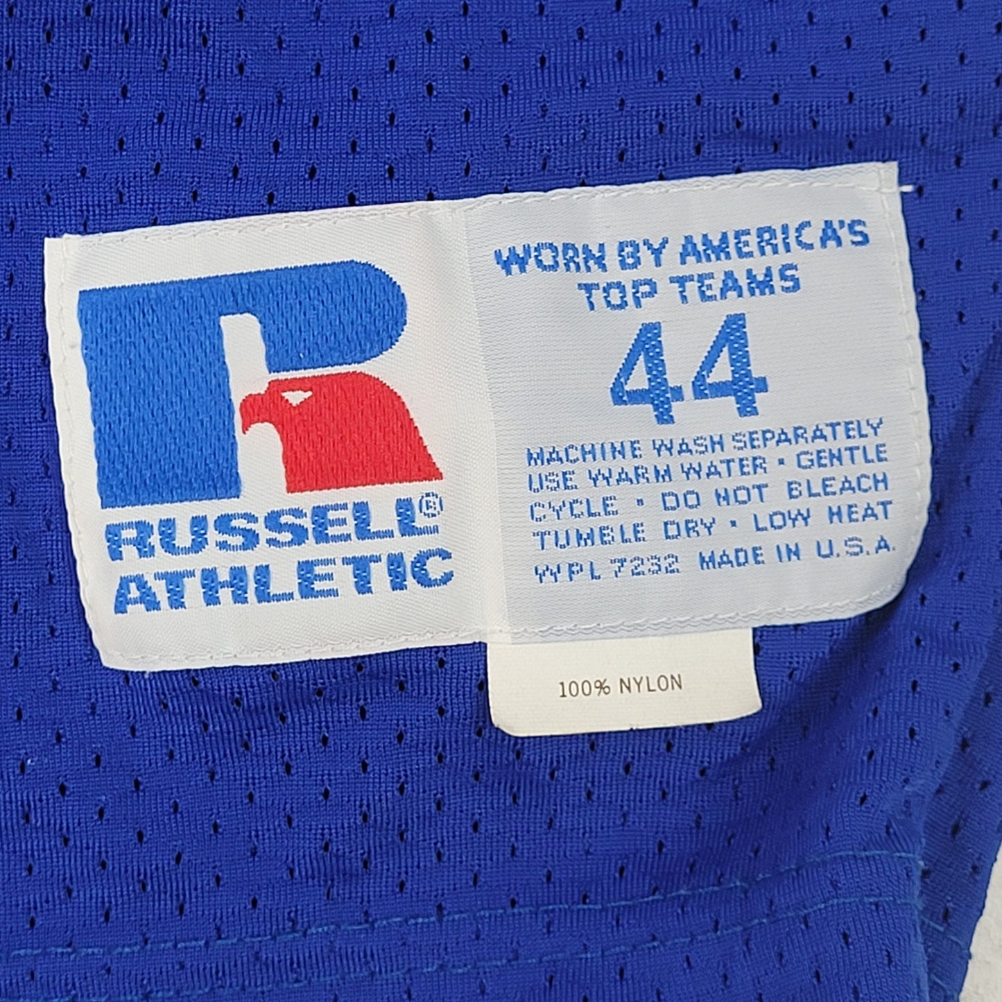 80s/90s Russell Athletic Seattle Seahawks Blank Jersey Royal Blue Sz 44 (M/L)