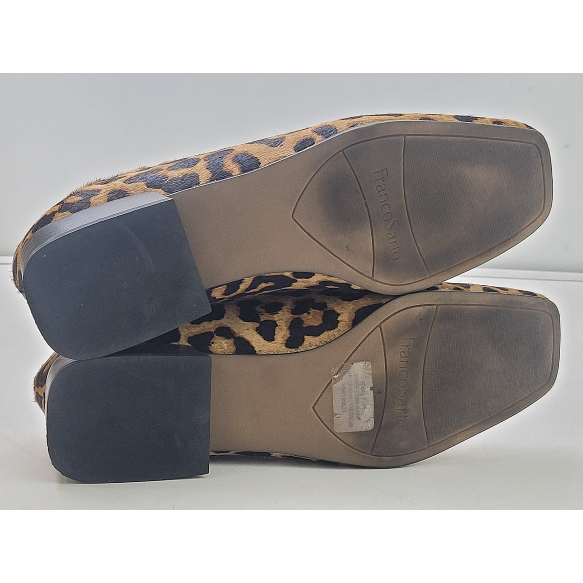 Franco Sarto Leopard Print Loafers Women's Sz 8.5