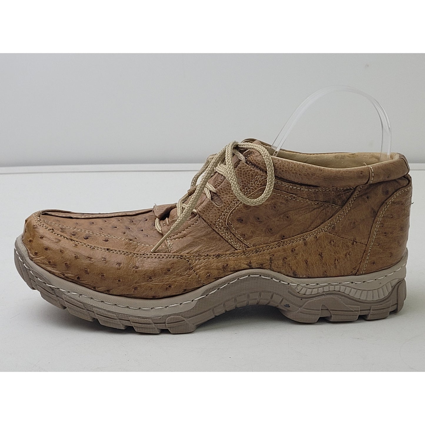 Los Caporales Authentic Ostrich Leather Western Leather Chukka Boots Men's 8.5