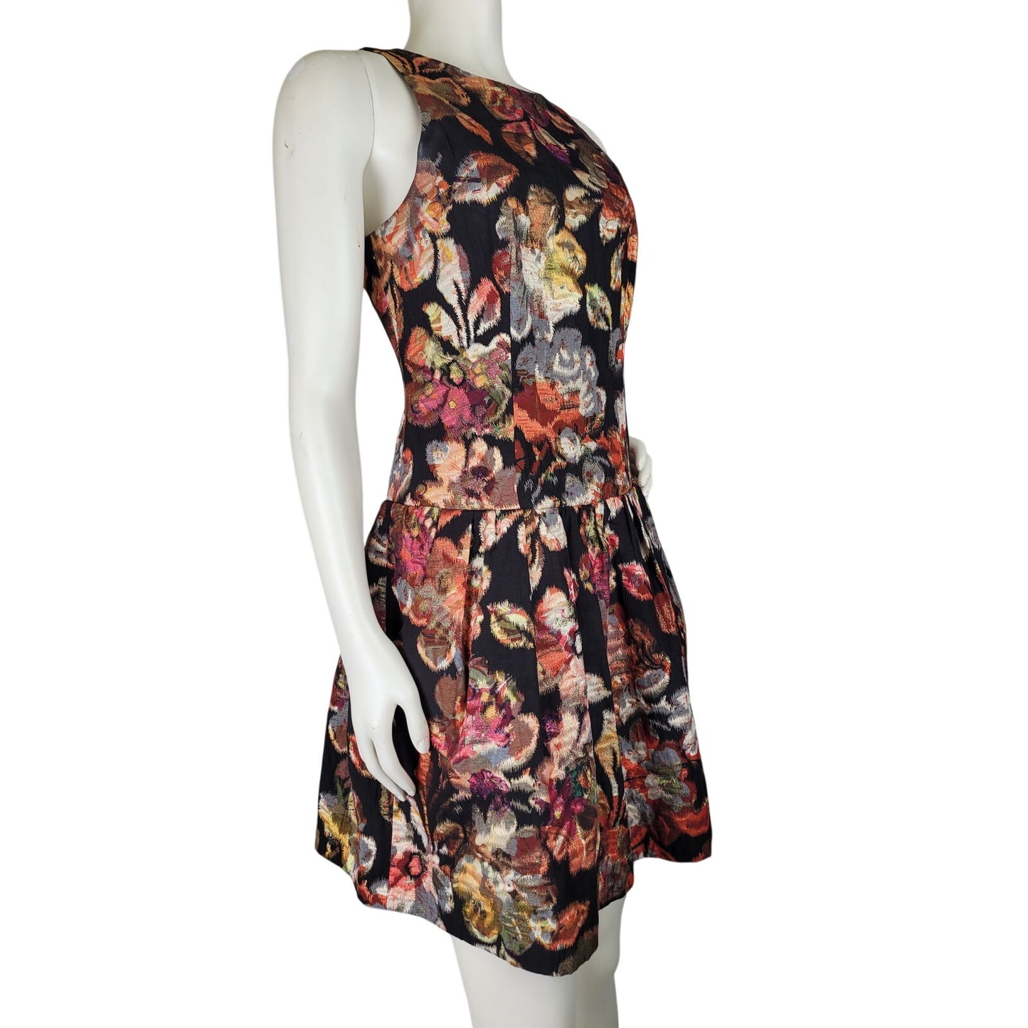 Anthropologie Leifsdottir Adelita Floral Fit-and-Flare Brocade Dress Sz 0