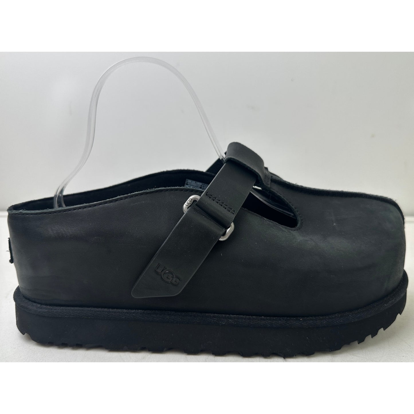 Ugg Goldenstar Hi Clog Black Leather Platform Mules Women's Sz 12