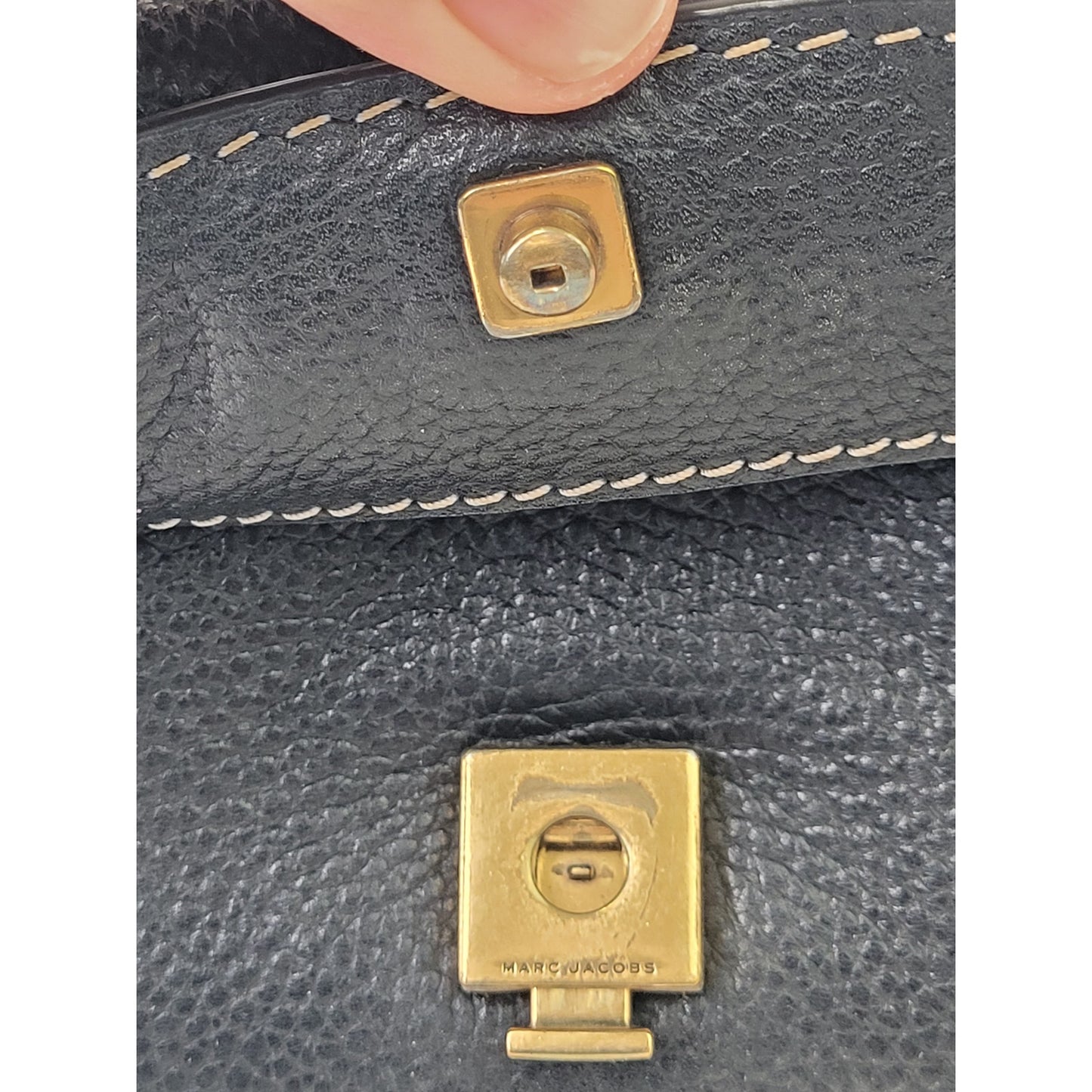 Marc Jacobs Boho Grind Black Leather Crossbody Bag Gold Hardware