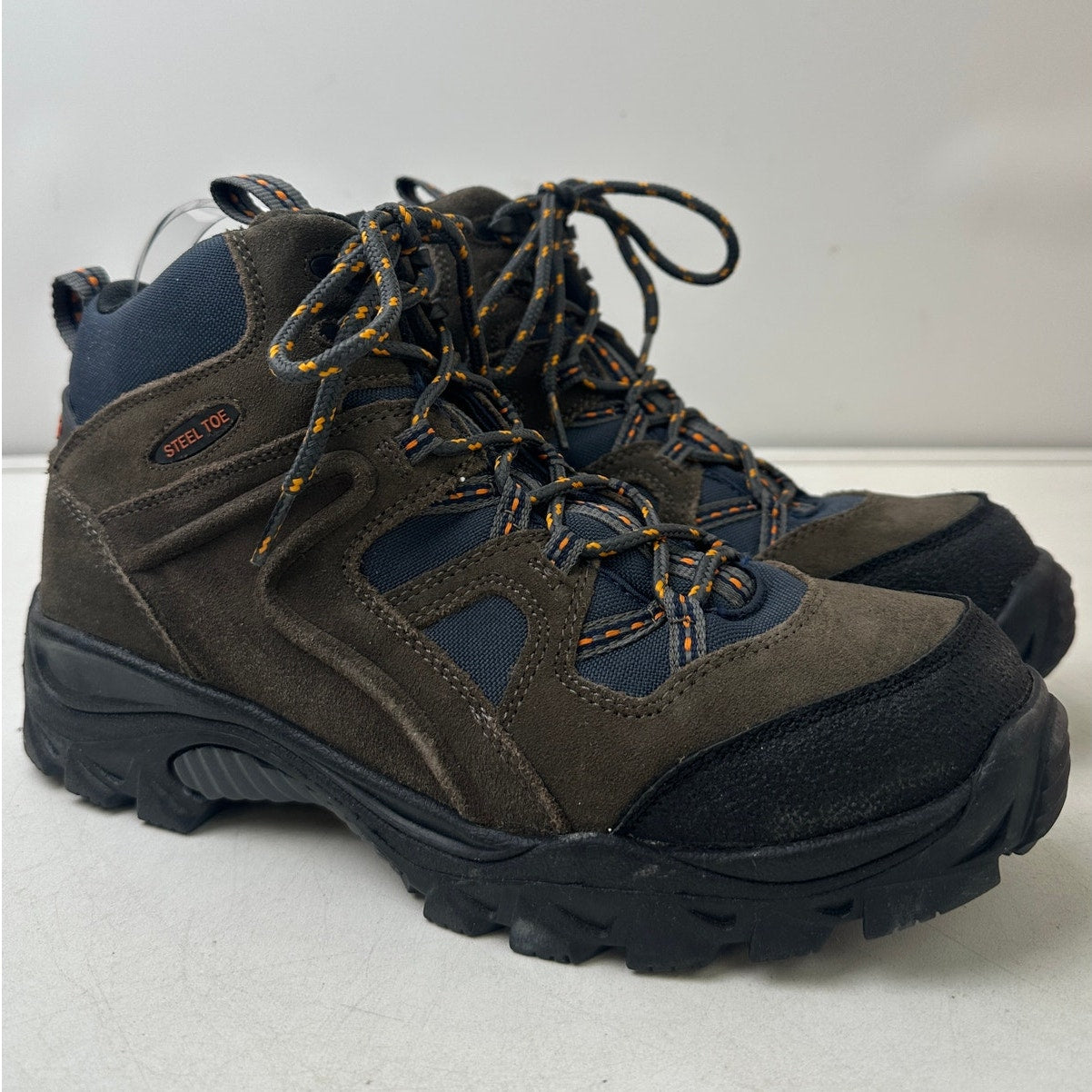 Wolverine Brighton Pewter/Navy Steel Toe Hiker Work Boots Men's Sz 9
