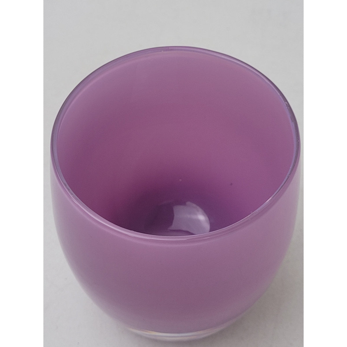 glassybaby "Mom" Lavender Purple Glass Votive Candle Holder w Tag