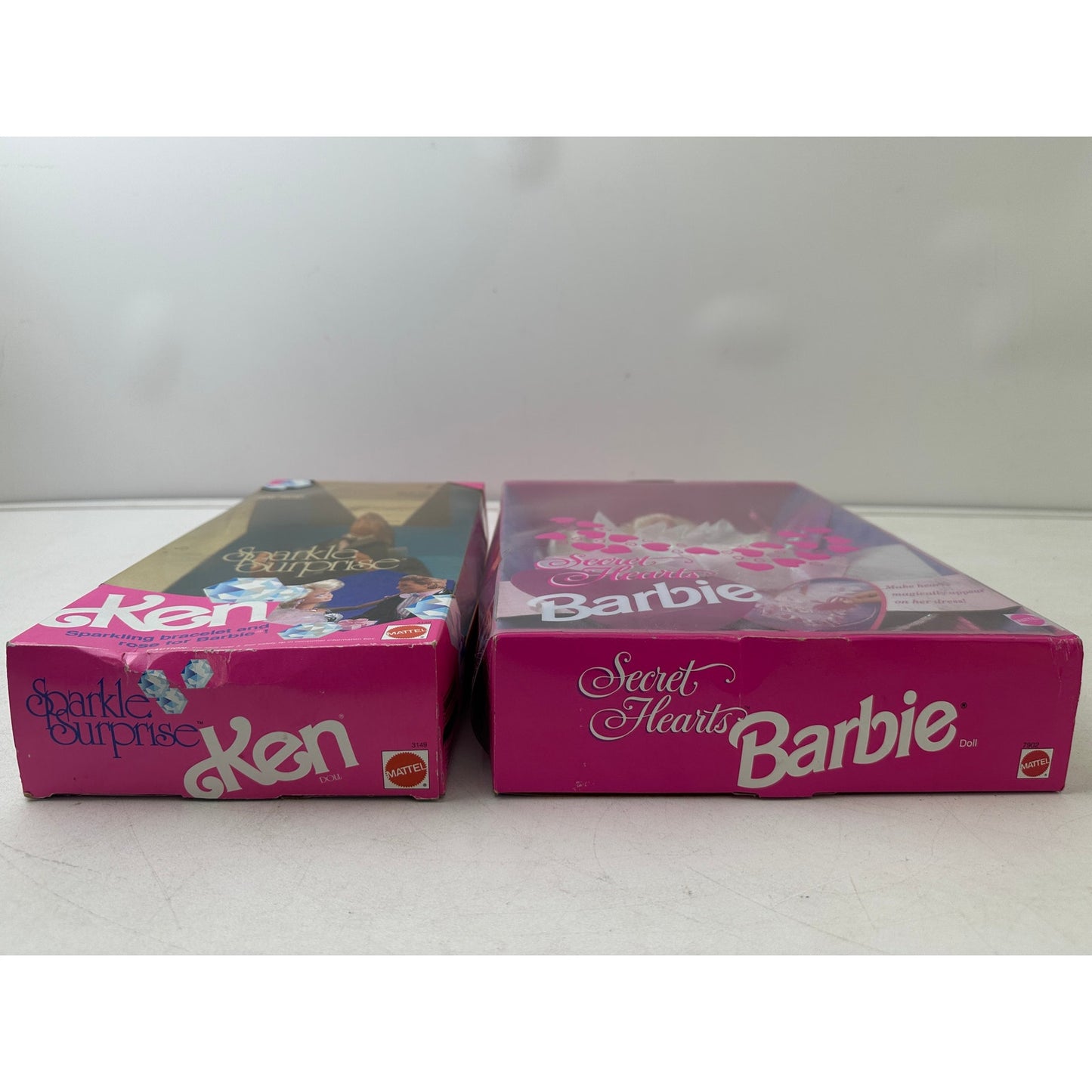 VTG 1990s Mattel Sparkle Surprise Ken & Secret Hearts Barbie Bundle