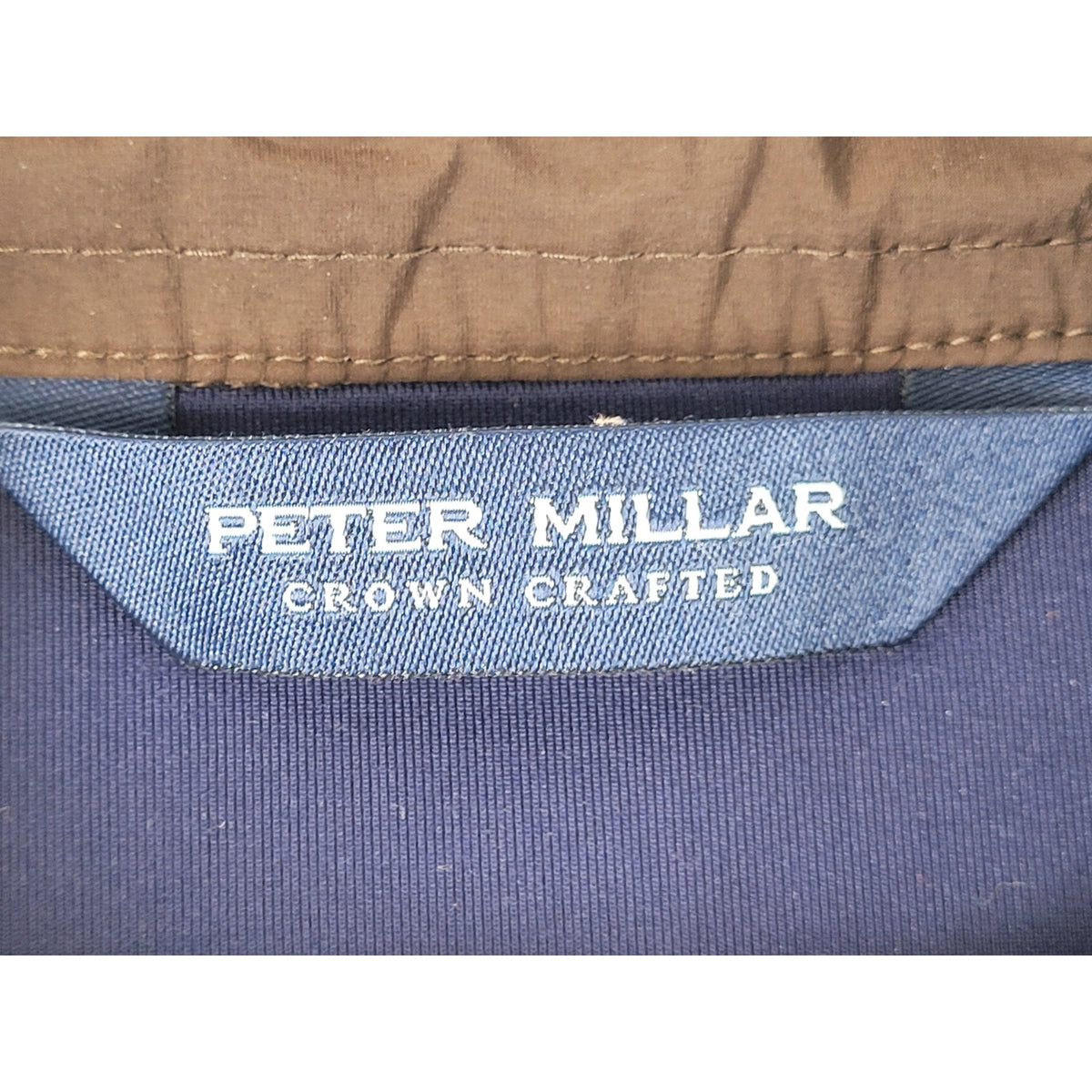 Peter Millar Crown Crafted Winsome Hybrid Vest Navy Blue & Brown | Men's Sz XL