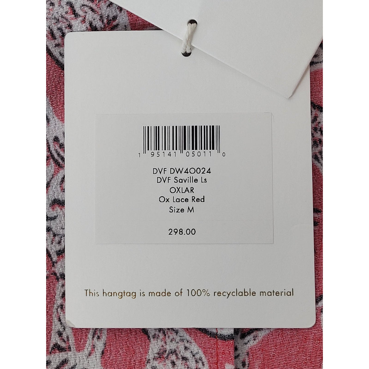 Diane von Furstenburg Saville Long Sleeve Wrap Dress All-Over Print Sz M NWT