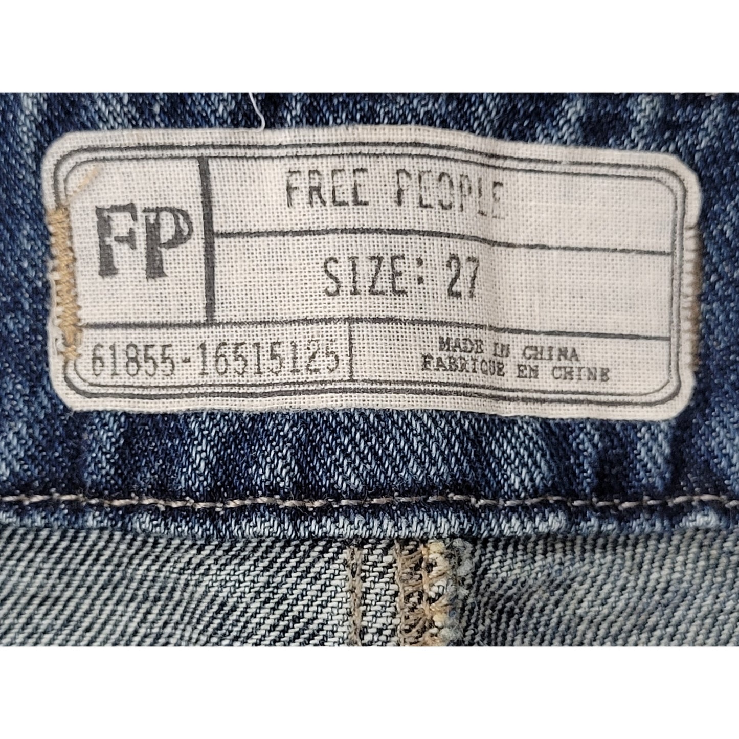 Free People Colorful Patchwork Skinny Mid-rise Jeans Women's Sz 27