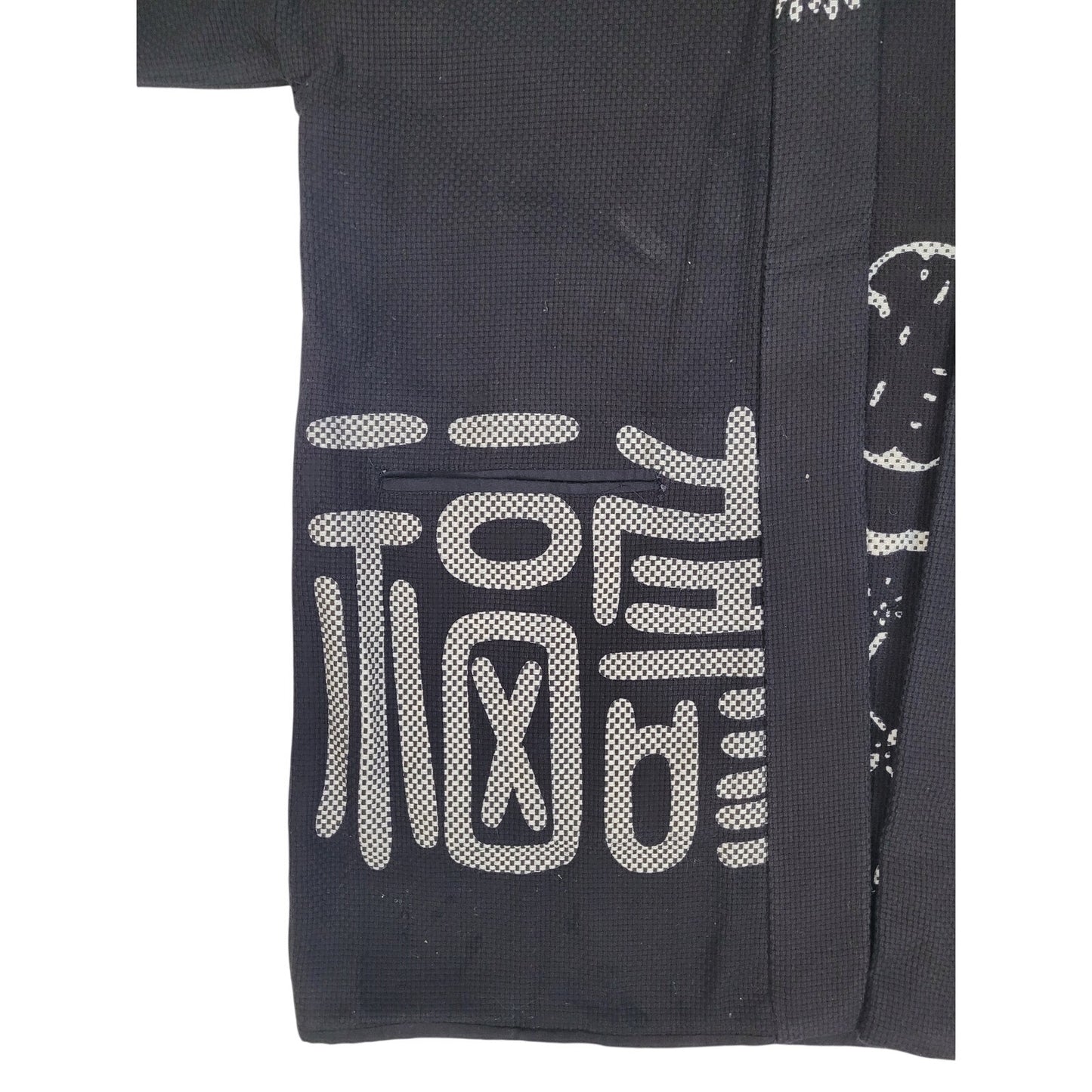 Happi Kimono Sashiko Fire Fighter Fireman Traditional Hanten Jacket Japanese XL