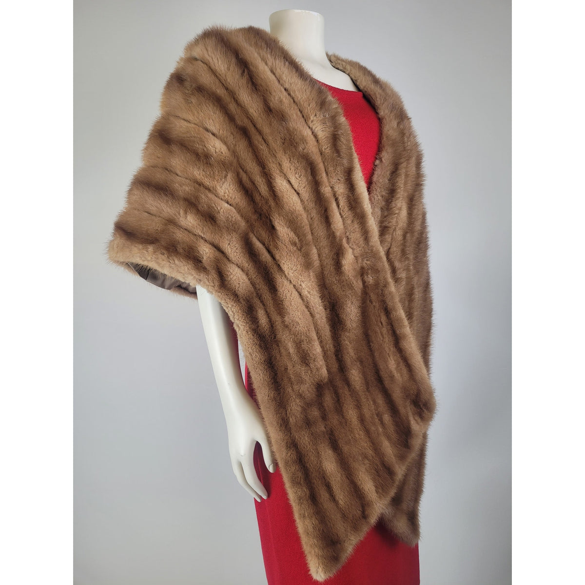 Vintage J.P. Allen Luxury Mink Fur Stole Wrap Evening Wear