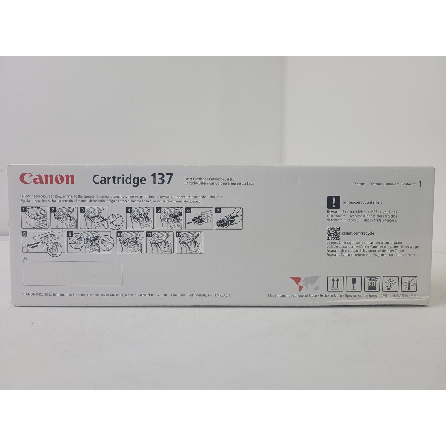 Canon 137 Black Toner Cartridge | New Sealed |  MSRP $102