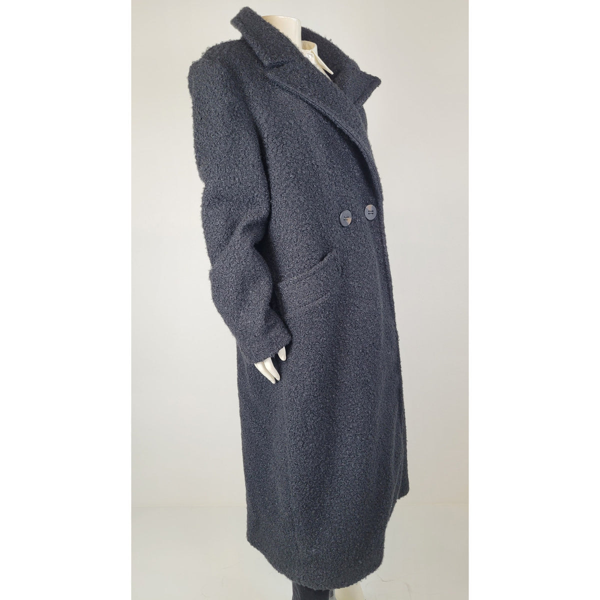 BCBGeneration Double-Breasted Boucle Walker Coat Women's Sz L | NWT MSRP $300