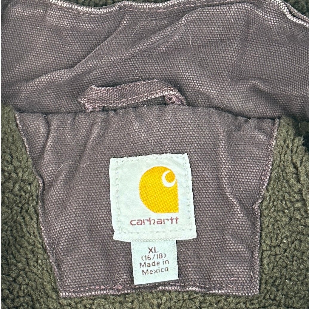 Carhartt Full Swing Caldwell Lined Deep Wine Canvas Jacket Women's Sz XL