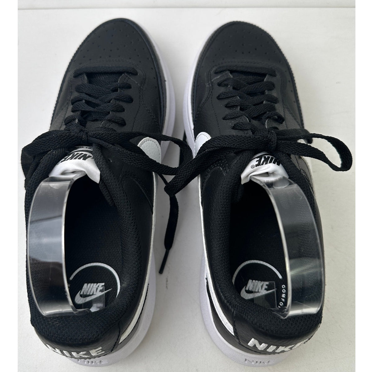 Nike Court Vision Alta LTR Black White Platform Sneakers Women's Sz 11