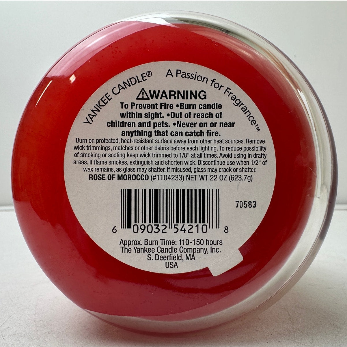 Yankee Candle Retired World Journeys Rose of Morocco Large 22oz