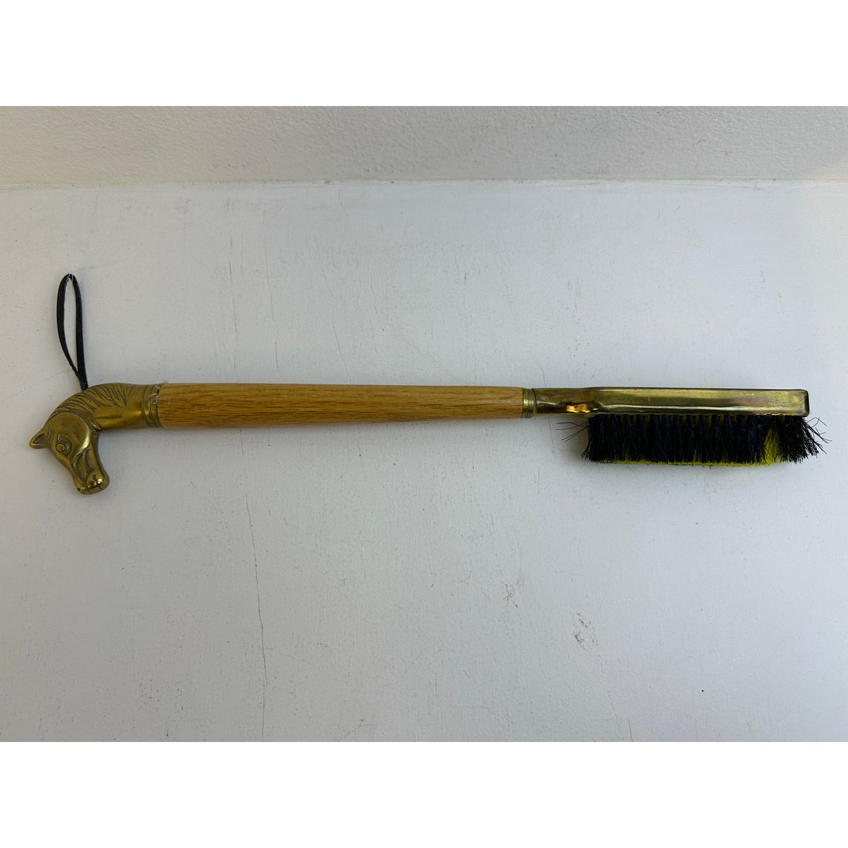Vintage 3-Piece Equestrian Brass Horse Head Shoe Care Set