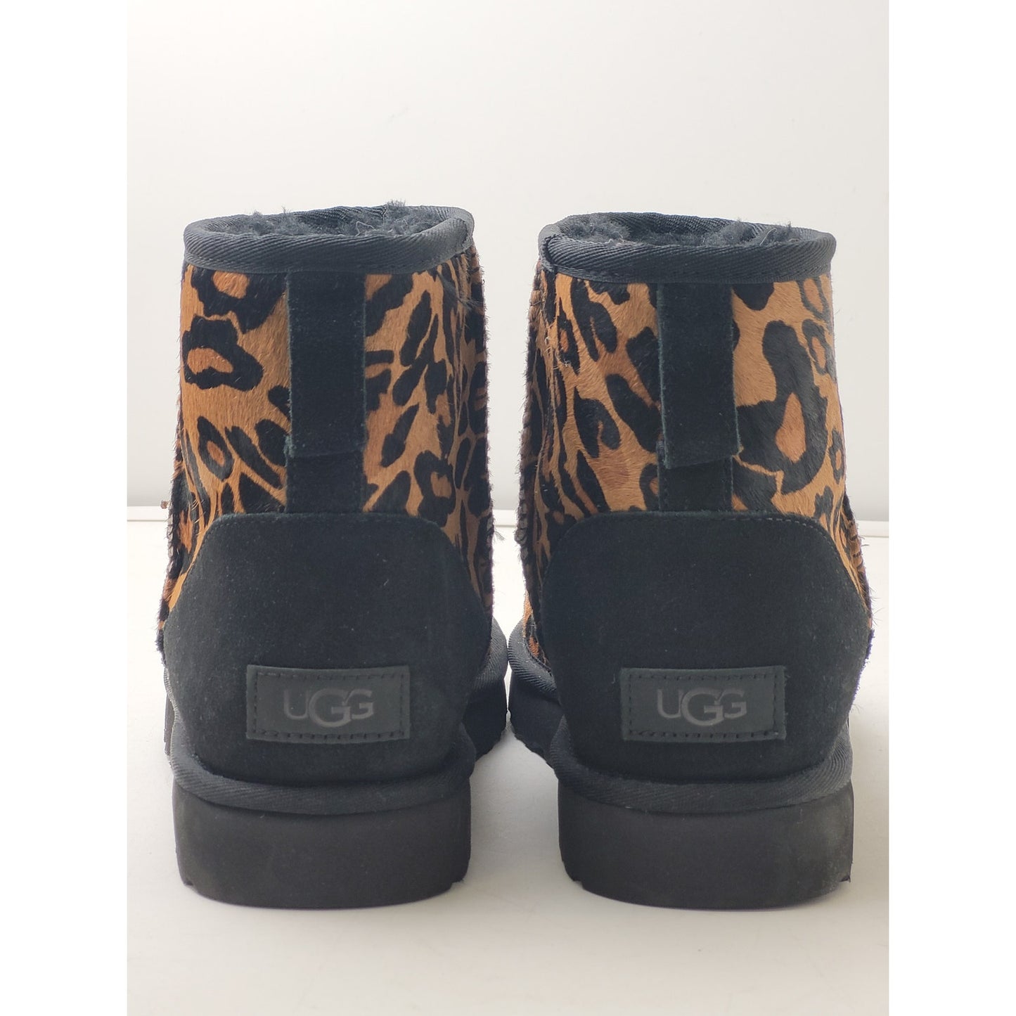 UGG Classic Mini Boots Panther Print Calf Hair Upper Women's Sz 41 (US 10)