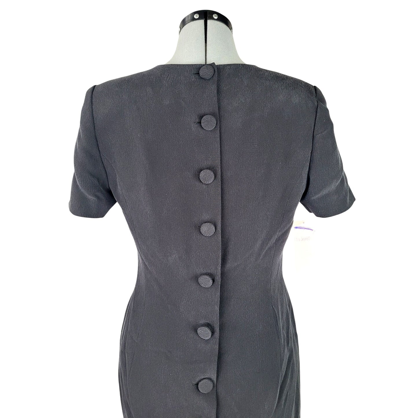 VTG Nordstrom Black Silk Sheath Mini Dress Sz 4 NWT Retail $124