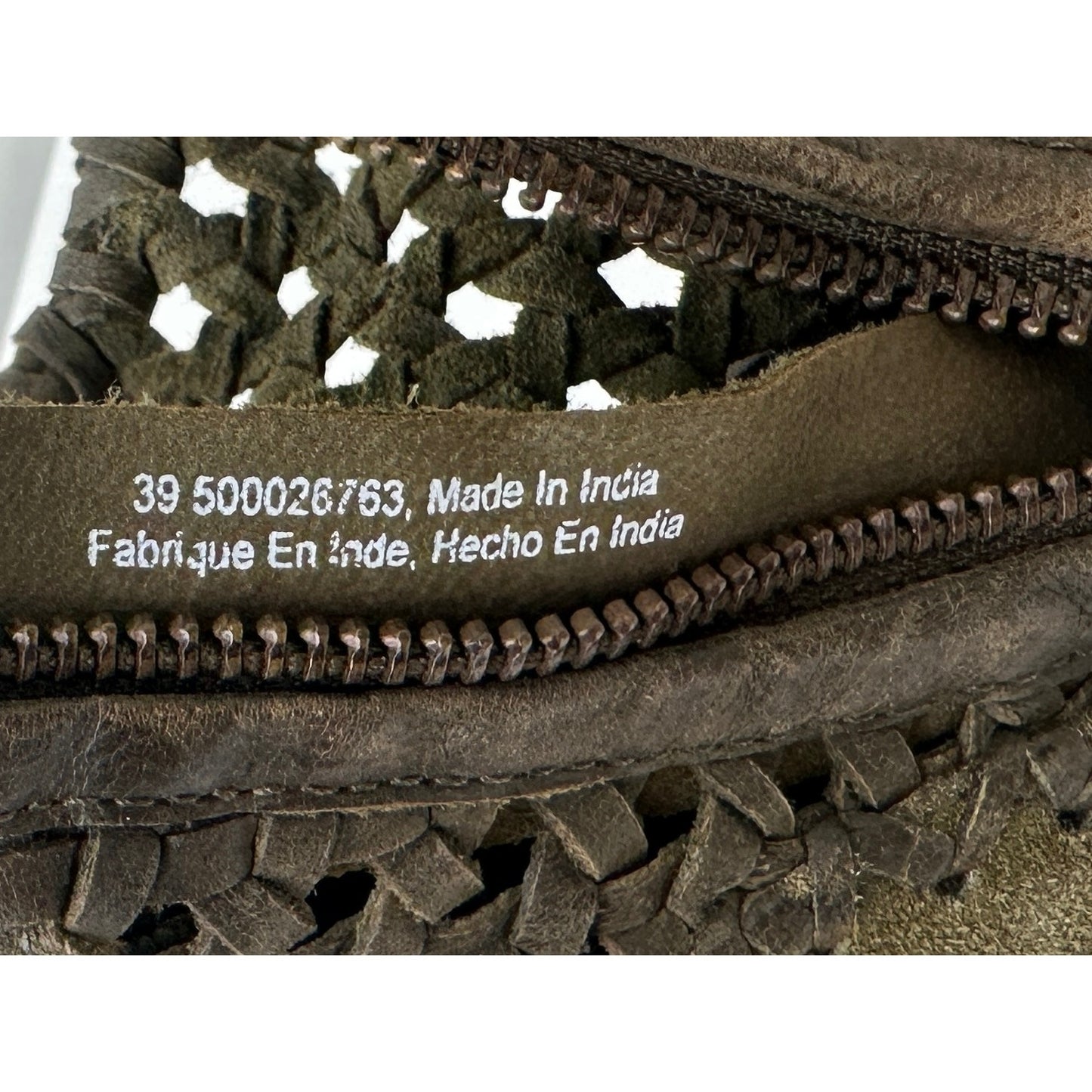 Free People In The Loop Woven Leather Olive Green Booties Women's Sz 9