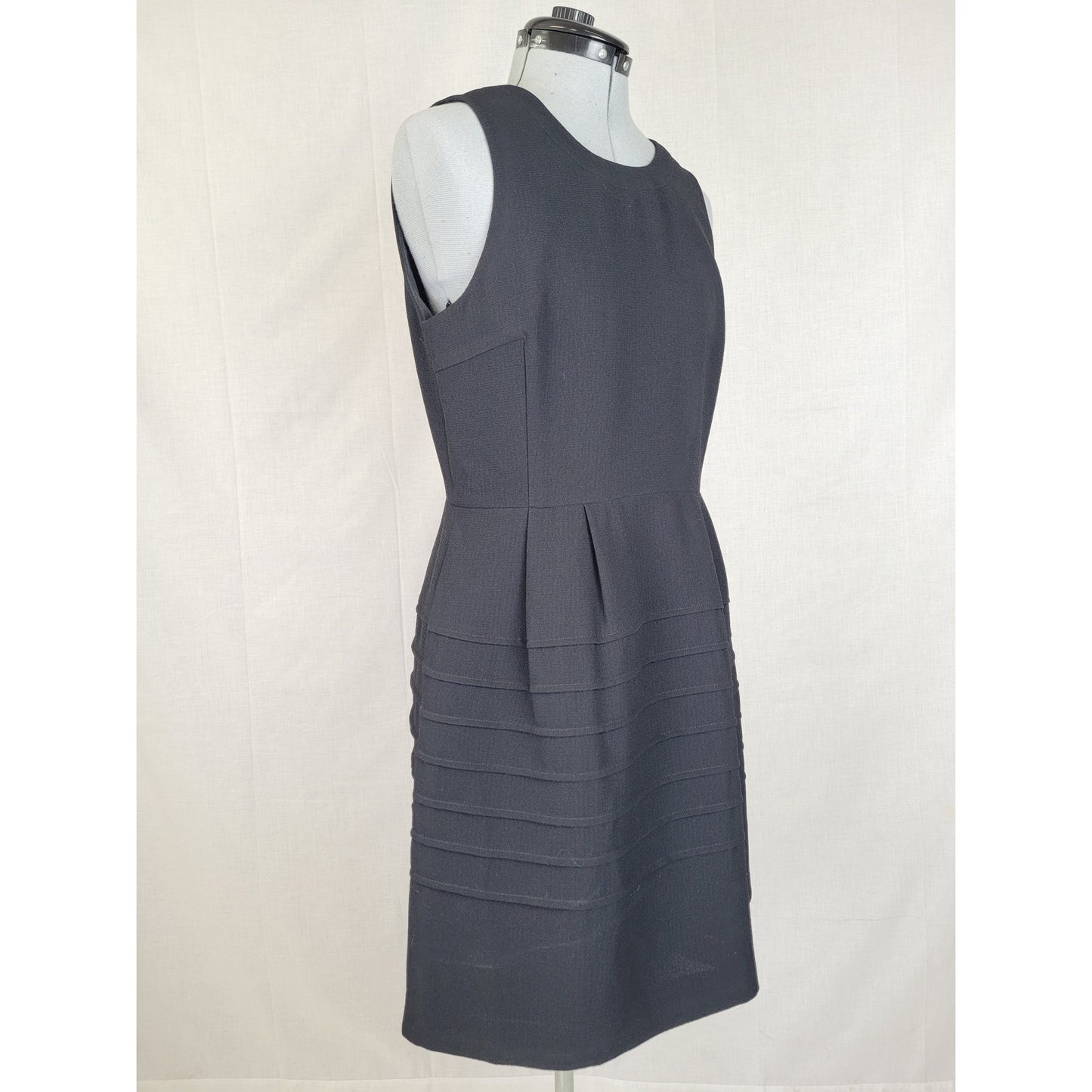 Madewell Little Black Dress A-Line Skirt Horizontal Pleats Sz 10 NWT