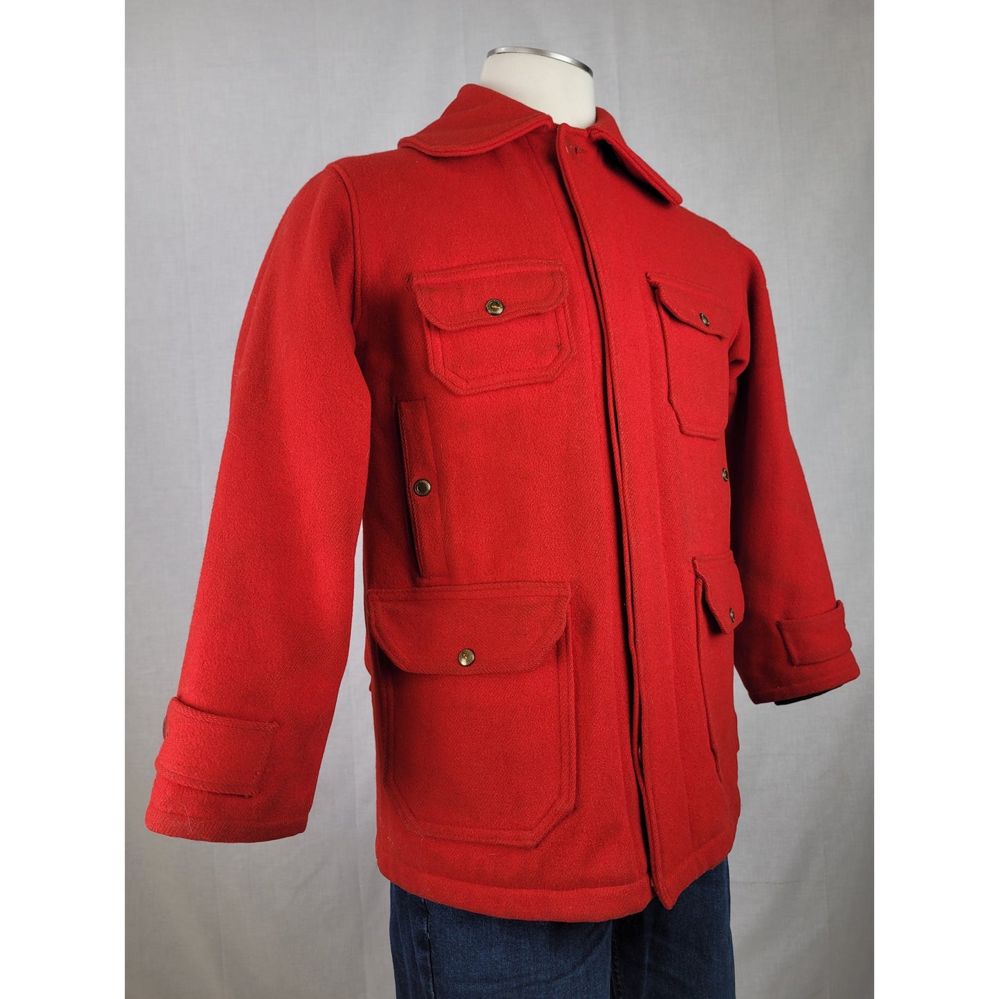 1940-50s Woolrich Red Wool Hunting Jacket Men's Sz 38 (M)