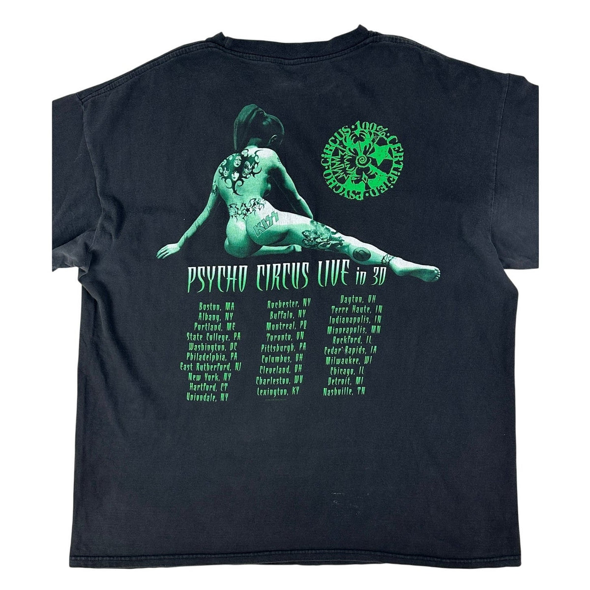 Vintage 1999 KISS Psycho Circus Live in 3D European Concert T-Shirt Men's Sz XXL