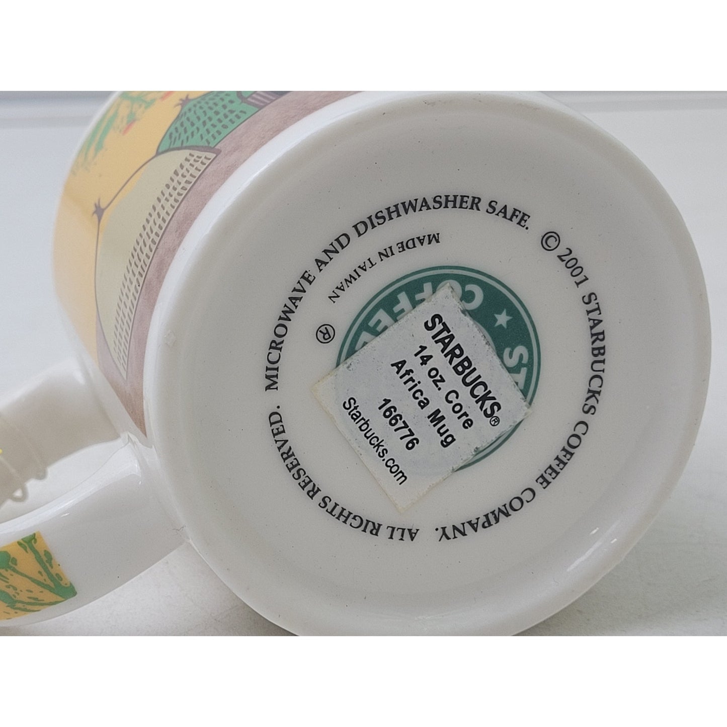 Vintage Starbucks Coffee 2001 Africa Mug Origin Country Souvenir 14 fl oz