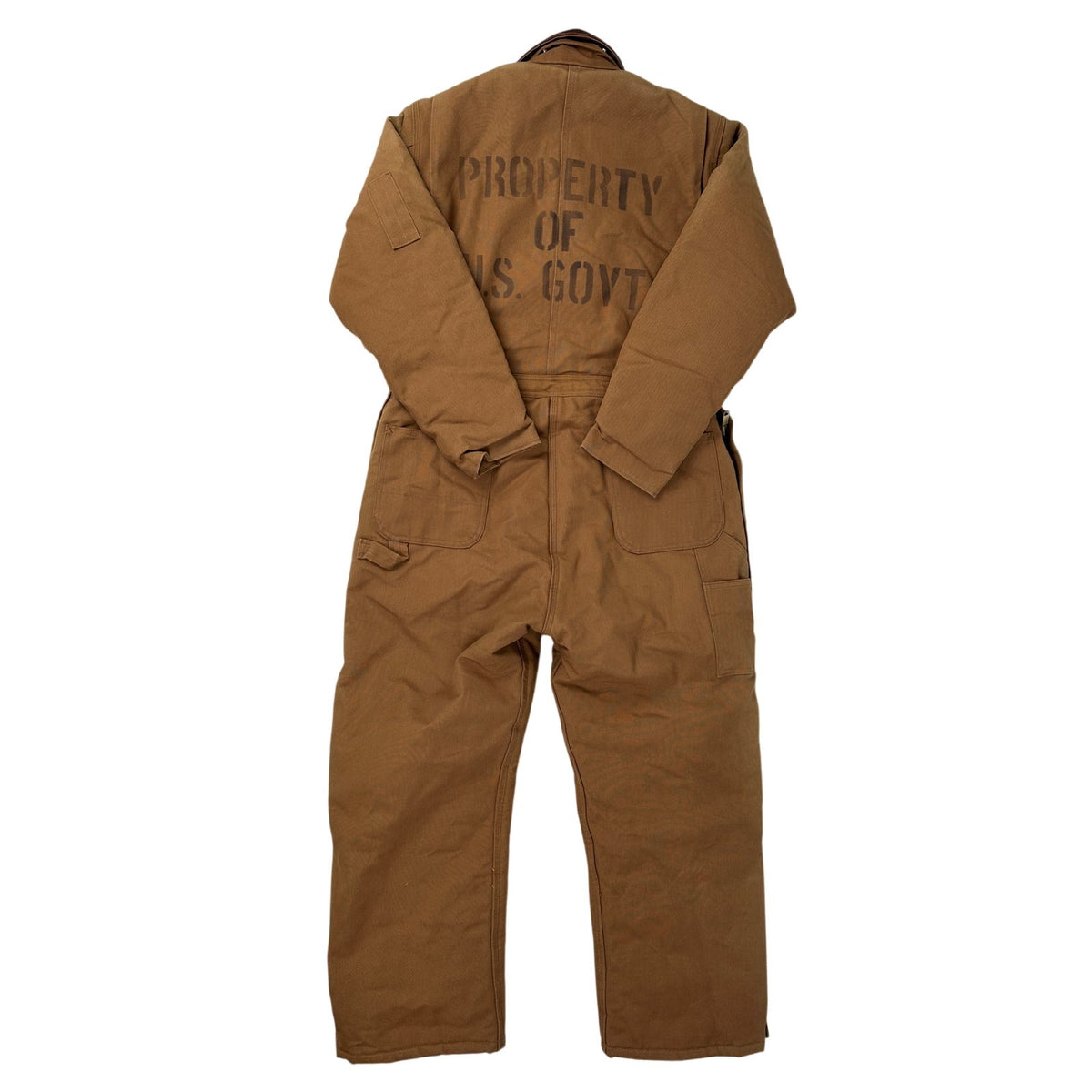 Carhartt X02 BRN Quilt-Lined Duck Canvas Coveralls Men's Sz 44 Short