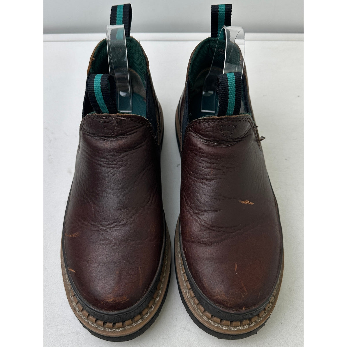 Georgia Boot Georgia Giant Romeo Leather Brown Slip-On Work Shoes Women's Sz 7.5
