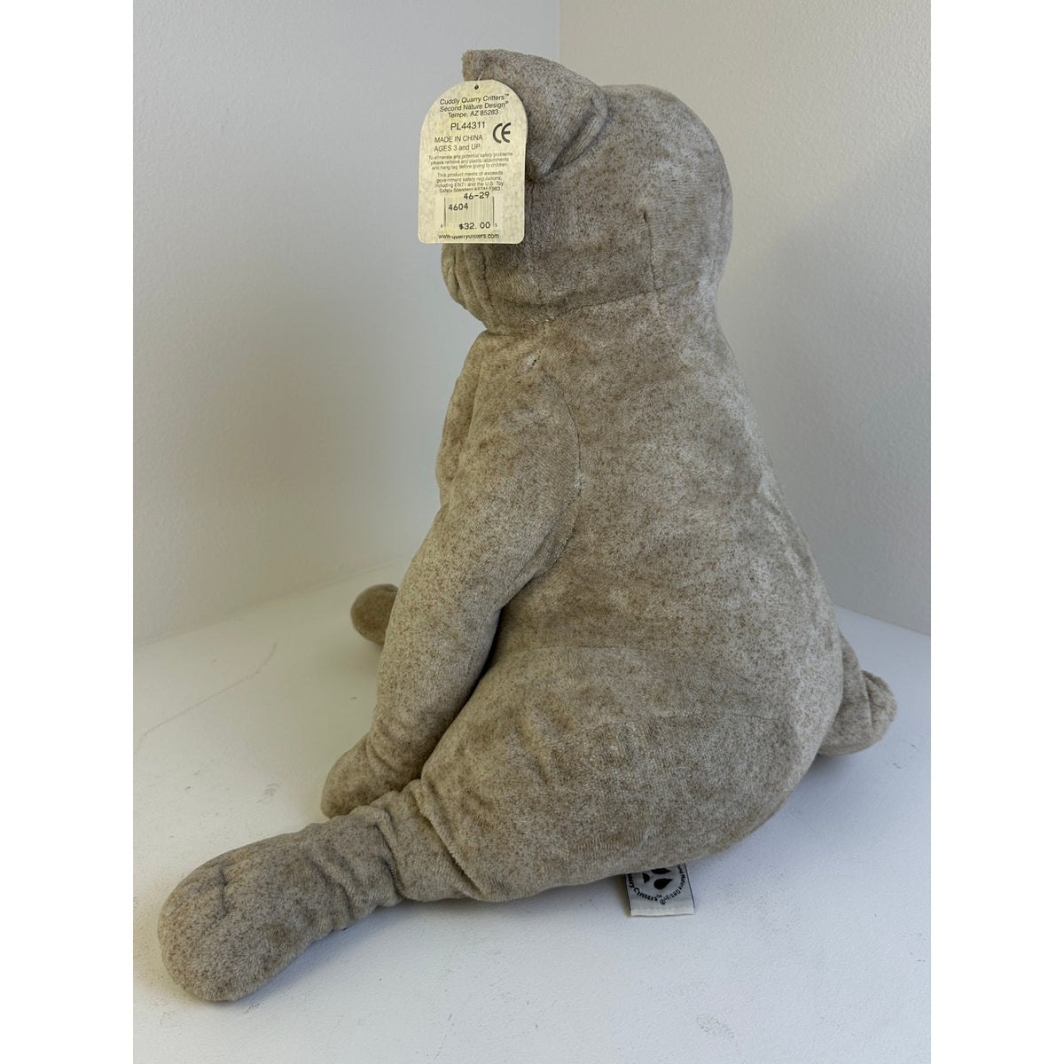 Vintage 2003 Cuddly Quarry Critters Cookie Cat Plush 15" Second Nature Design