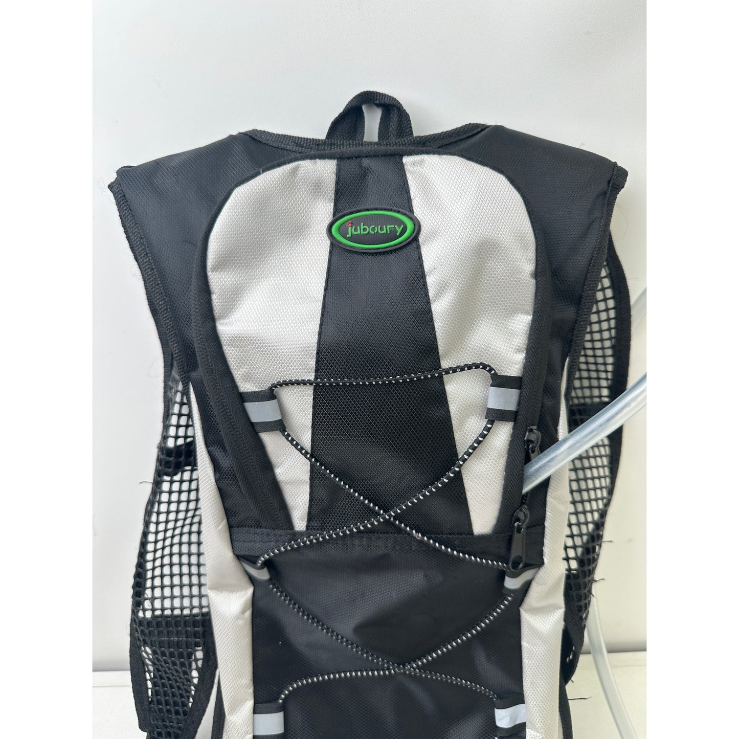 Juboury Lightweight Black/Silver Hydration Backpack W/ 2L Water Bladder