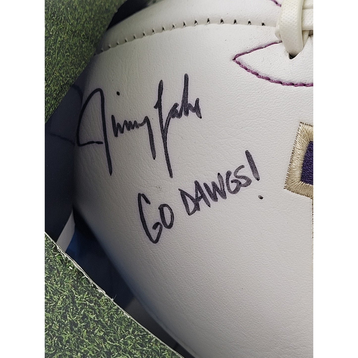 Huskies Football Signed by Jimmy Lake & Bob Rondeau | Unused in Box