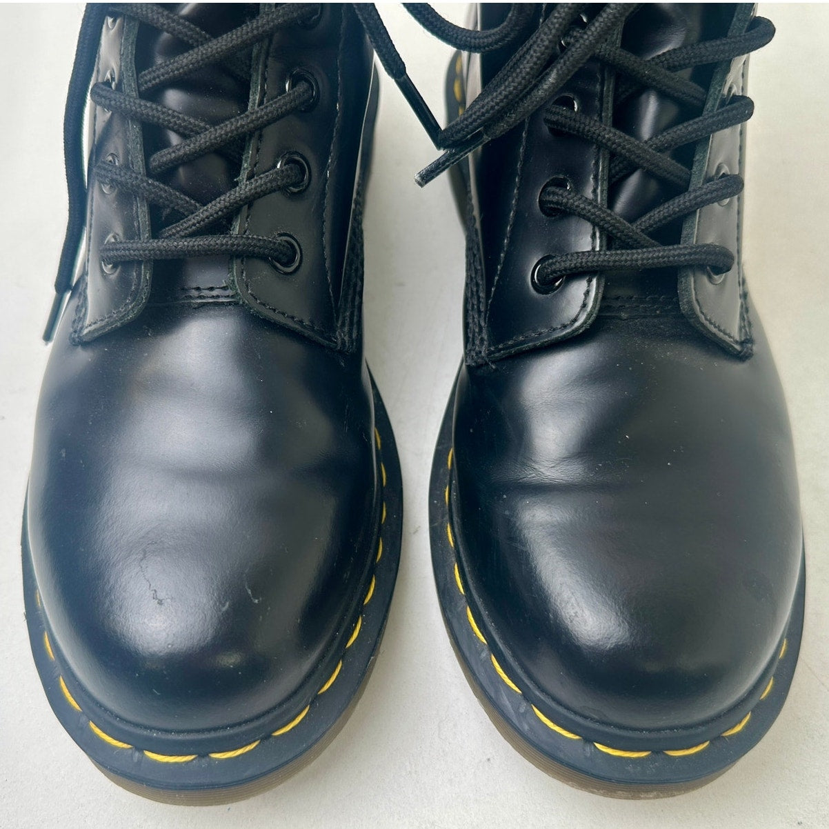 Dr. Martens 1460 Smooth Black Leather Combat Boots Women's Sz 8