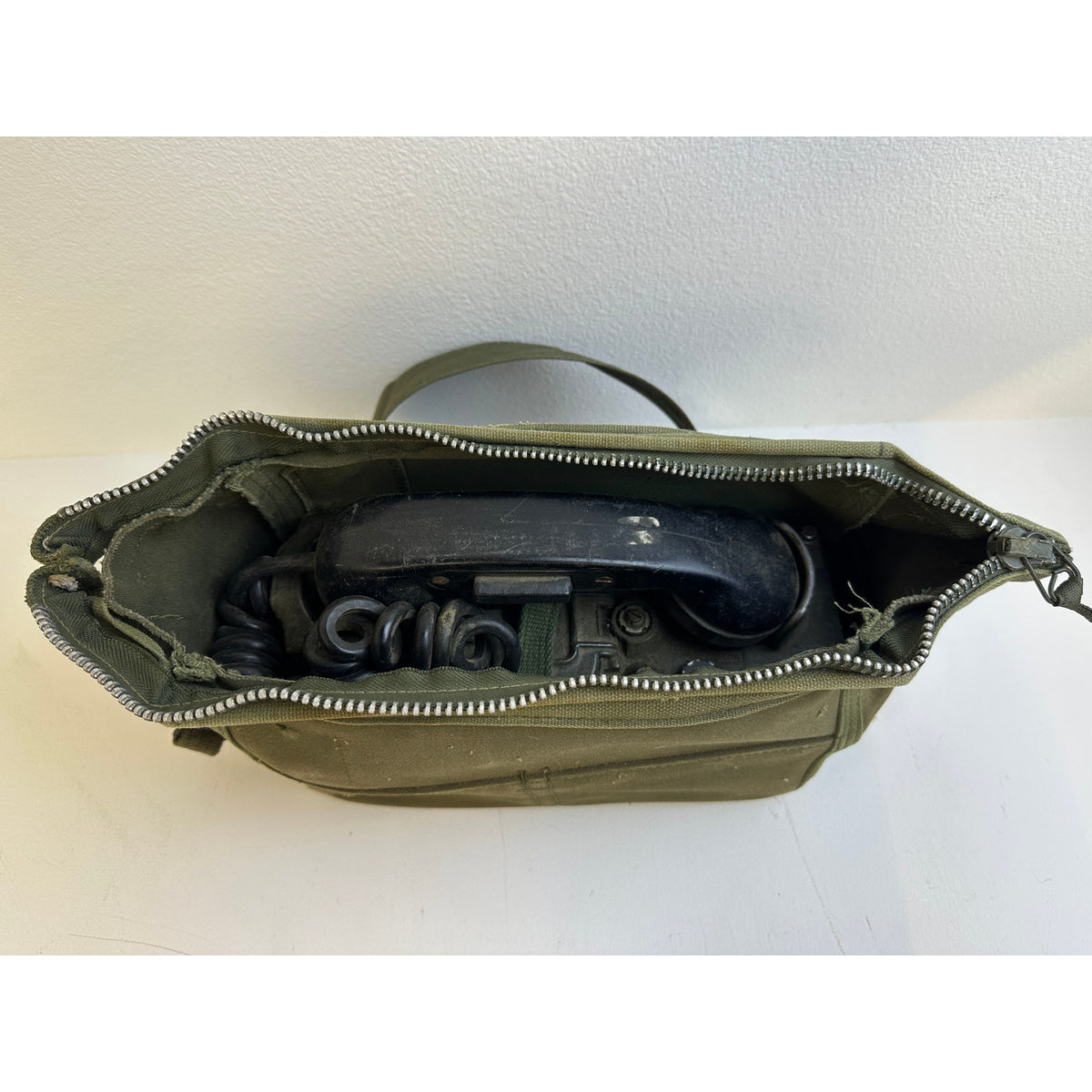 Vintage Vietnam-Era US Military TA-312/PT Field Telephone with Canvas Case
