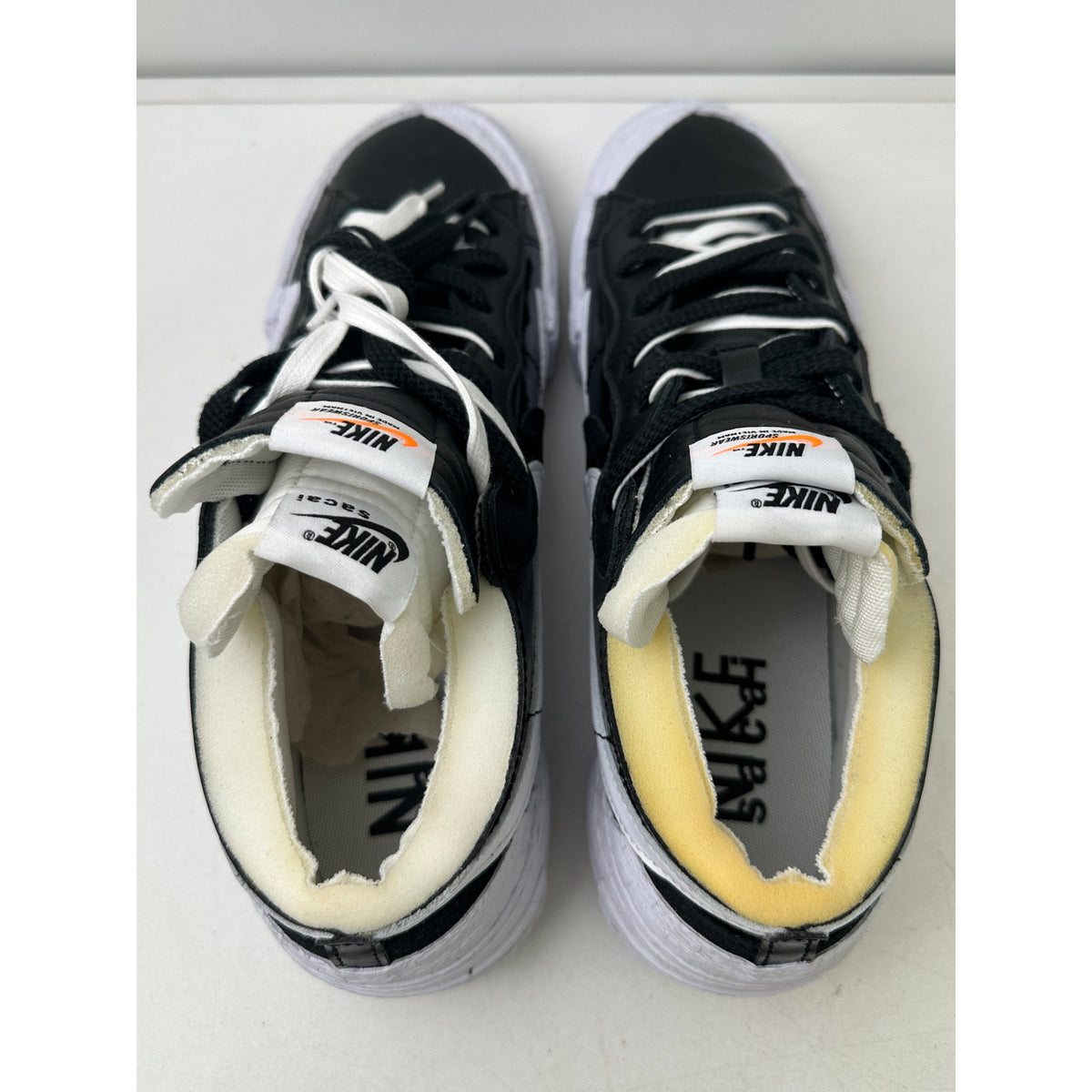 Nike Blazer Low x Sacai Black Patent Leather Sneakers Men's Sz 11