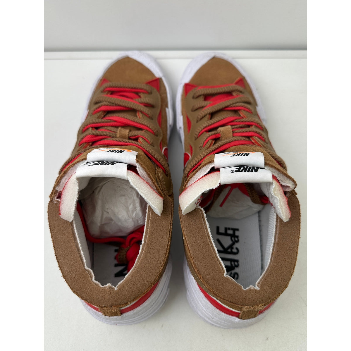 Nike Blazer Low x Sacai British Tan Sneakers Men's Sz 11