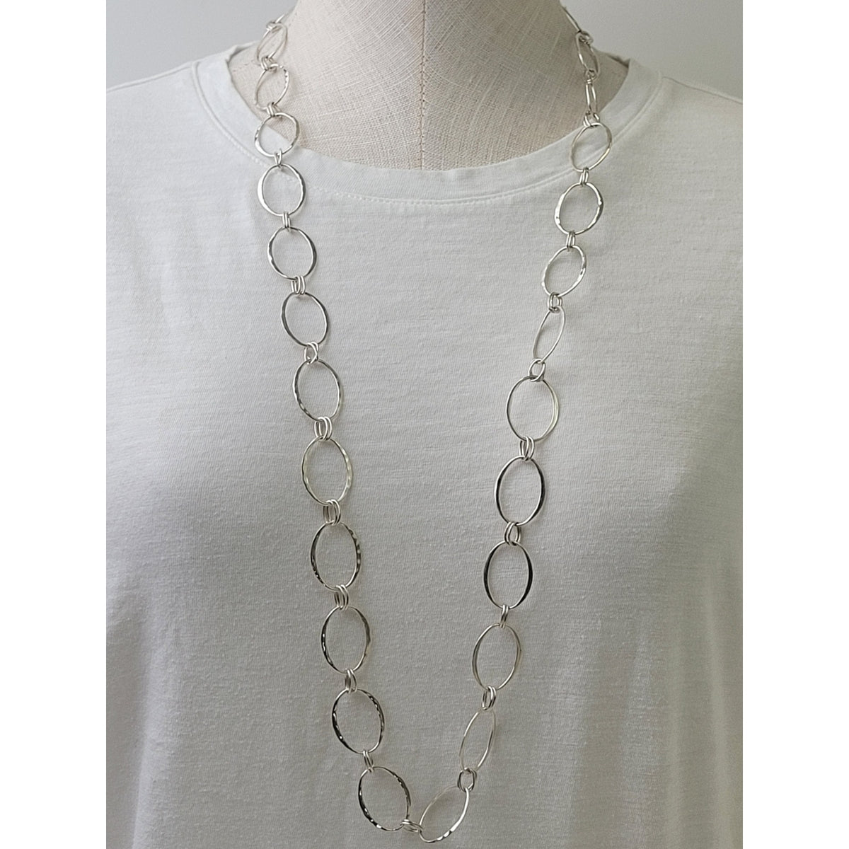 RLM Studio Robert Lee Morris Modern Sterling Silver Flat Oval Chain 36"